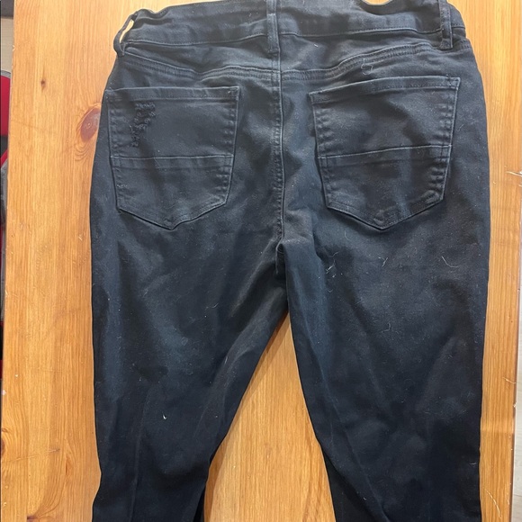 Black Distressed Skinny Jeans - Picture 2 of 5